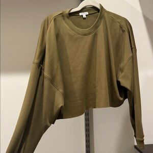 WeWoreWhat Olive Green Crop Top